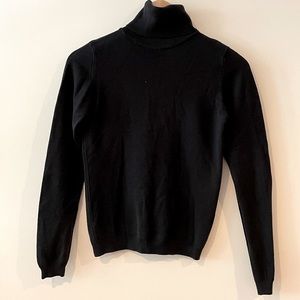 Black, ZARA long-sleeved turtleneck sweater